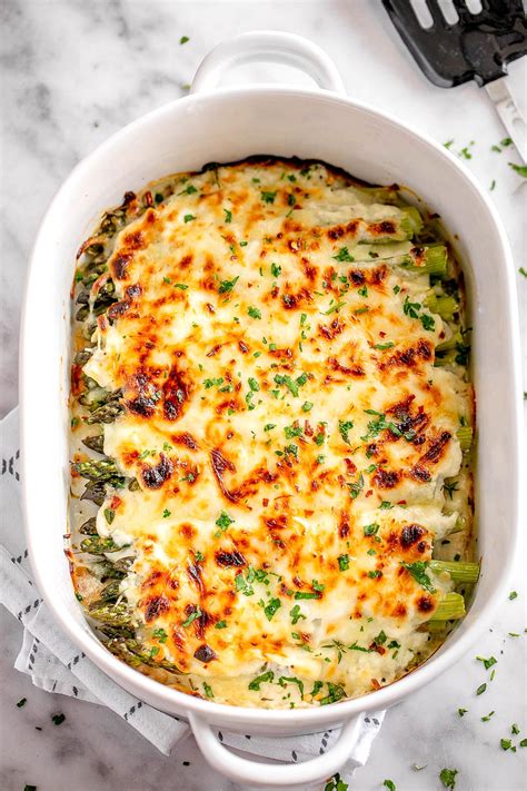 Not only it's low carb, but it is insanely delicious and loade… Cheesy Asparagus Casserole Recipe — Eatwell101