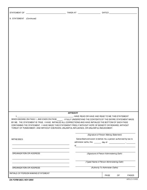 Sworn Statement Form Fillable Printable Forms Free Online