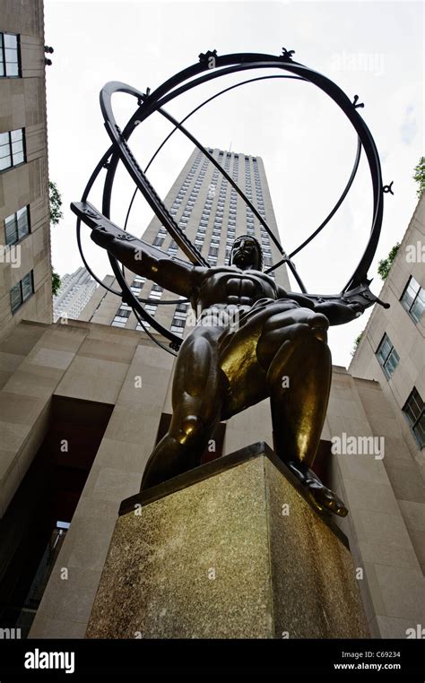 Atlas Statue New York City Manhattan United States Stock Photo Alamy
