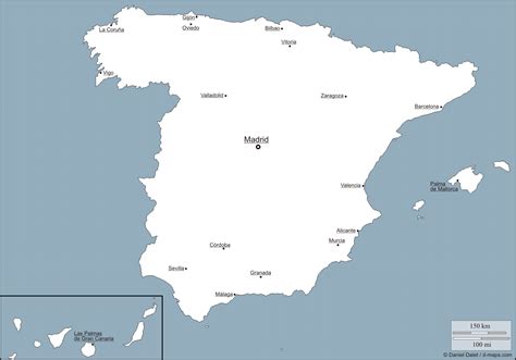 You can use this map for asking students to mark key cities in various counties. Spain : free map, free blank map, free outline map, free ...