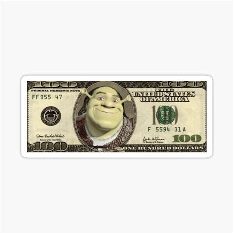 100 Shrek Bill Sticker For Sale By Onisam Redbubble
