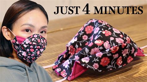 Just 4 Minutes 3 Layer 3d Face Mask Sewing Tutorial｜diy Mask For