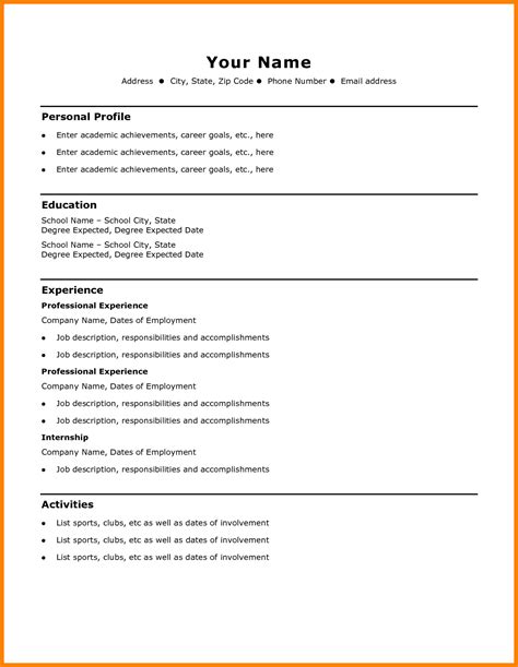 Resume format pick the right resume format for your situation. 002 Cv Template Basic Simple Resume Templates Office Word ...