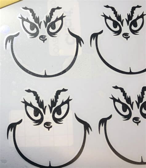 Grinch Face Clip Art Stencil