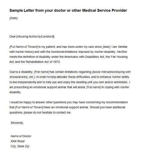Sample Letter To Employer From Doctor