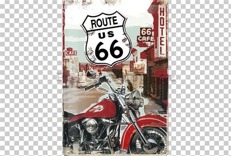 Us Route 66 Harley Davidson Nostalgic Art Nostalgic Tin Sign Route