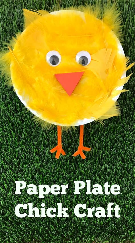 Easy Spring Craft Paper Plate Chick Craft The Chirping Moms