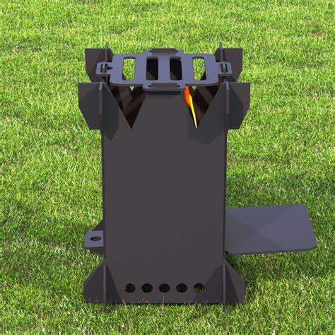 Rocket Stove Small Size V2 Fire Pitmangal Bbq Barbecue Dxf Files For