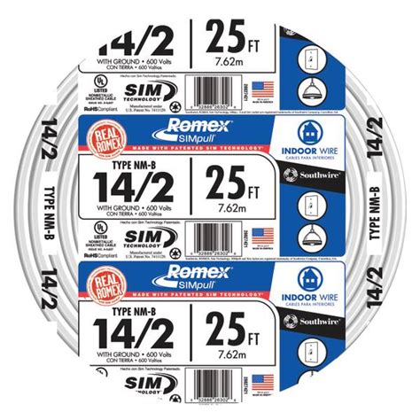 Afc cable systems12/2 x 250 ft. Southwire Romex SIMpull NM-B 14/2 Indoor Wire with Ground