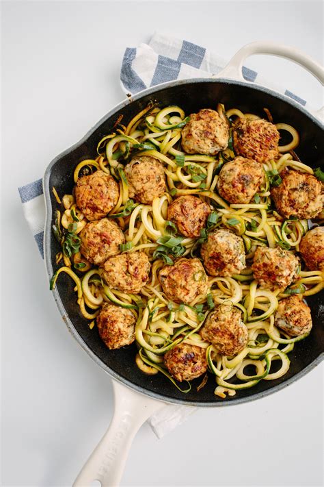 Full of great thai flavor with easy to find ingredients! Thai Chicken Meatballs with Zucchini Noodles | Recipe ...