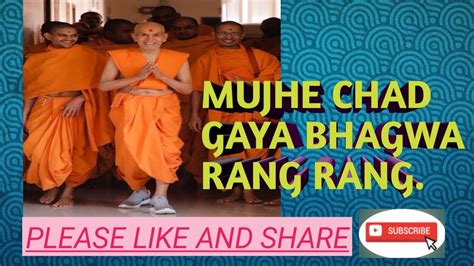 Baps New Swaminarayan Status Mujhe Chad Gaya Bhagwa Rang Rang Youtube