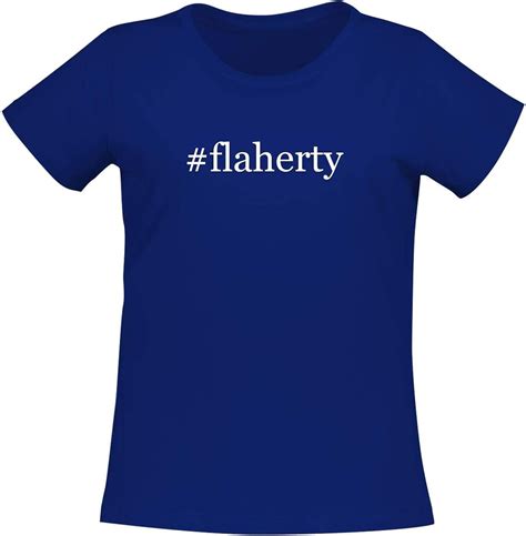 Flaherty Womens Soft Comfortable Hashtag Short Sleeve T Shirt Blue Medium