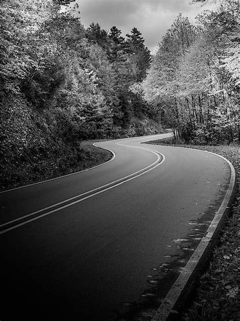 The Mountain Road In Black And White Cherokee County Nc 1 Greg