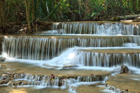 Multi Layered Waterfall In Thailand Stock Image Image Of Clean