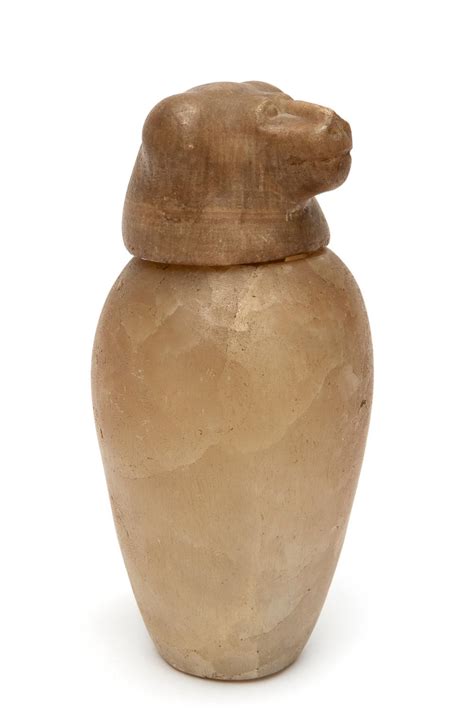 An Egyptian Alabaster Canopic Jar