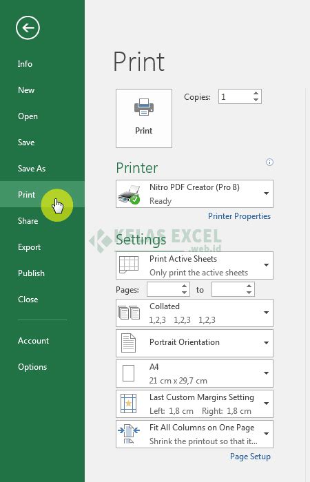 Tutorial Cara Print Di Excel Supaya Tidak Terpotong Rapi Dan Full Kertas