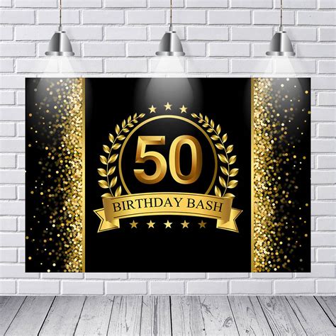 Vinyl Photography Background Adult Luxury 50th Birthday Party Decor
