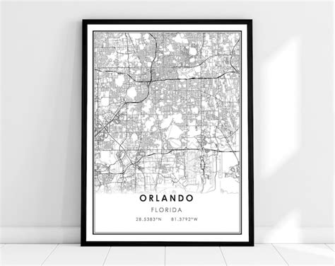 1884 Panoramic Map Of Orlando Florida Etsy