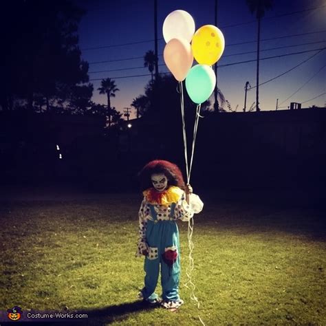 Scary Clown Costume For A Boy No Sew Diy Costumes