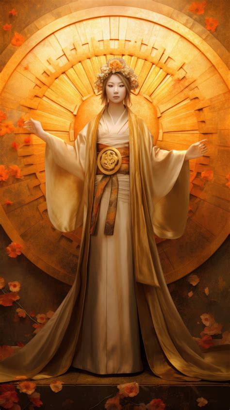 A Mesmerizing Representation Of Amaterasu The Shinto Sun Goddess