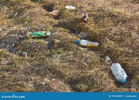 Garbage Is Lying On The Ground On The Beach Editorial Photography