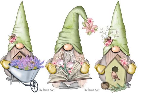 Spring Easter Gnomes Png Clipart Instant Download For Commercial Use