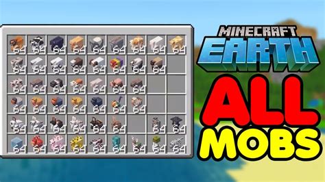 This Addon Adds Minecraft Earth Mobs To Bedrock 40 New Mobs Youtube