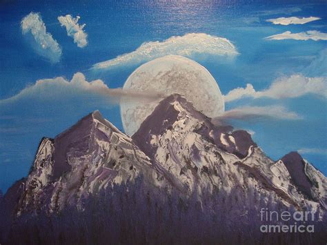 Moon Mountain 021 Painting By Raymond G Deegan