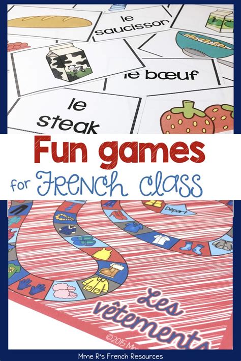French Games For Core And Immersion Mme Rs French Resources French