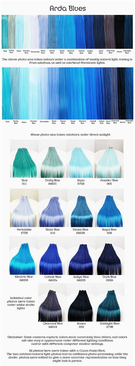 10 Blue Hair Dye Colour Chart Fashionblog