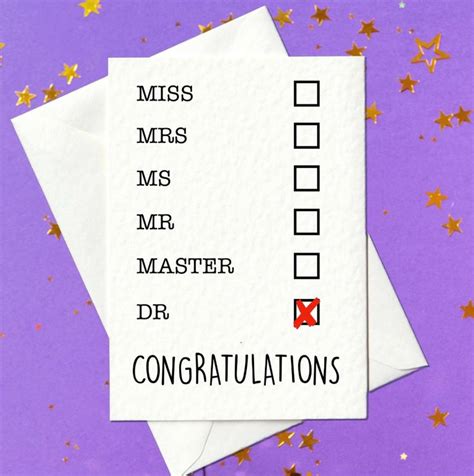 Miss Mrs Ms Mr Master Doctor Etsy Funny Graduation Cards