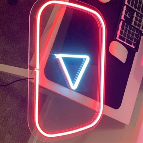 Play Button Logo Led Neon Sign Channel Sign Choose Your Etsy Led