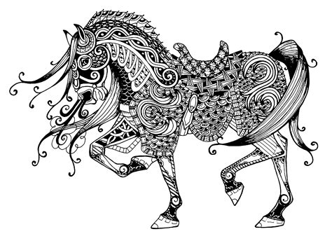 Coloriage Cheval Mandala Beau Photos Coloriage Adulte Cheval Mandala