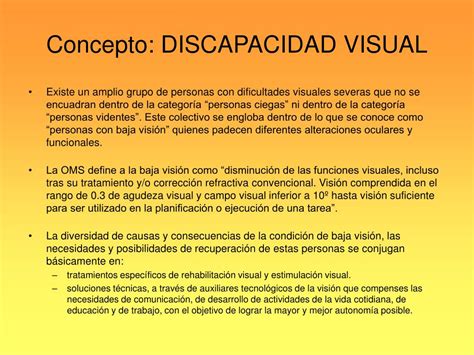 Ppt Discapacidad Visual Baja VisiÓn Powerpoint Presentation Free