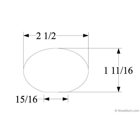 Most of our handrail can be manufactured in the timber species of your choice. 6043 Oval Handrail - Oval Stair Hand Railing 6043 Profile ...