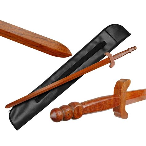 Wooden Chinese Tai Chi Sword W Carrying Case Martial Arts Training