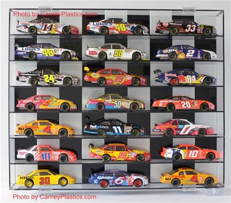 Display and protect your diecast model cars. NASCAR Diecast Model Car Display Case 21 Car 1/24 Checker Back