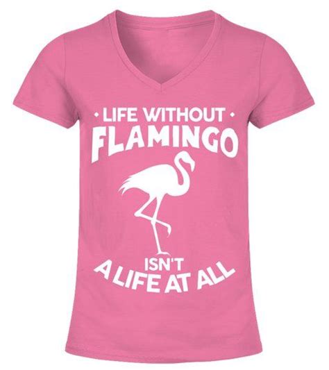 Pink Flamingo T Shirt V Neck T Shirt Woman Shirts Tshirts