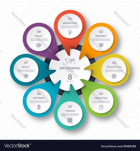 Infographic Circle Diagram Template With 8 Options