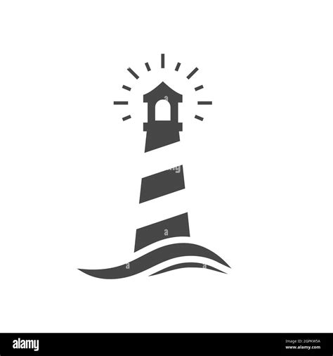 Lighthouse Black Vector Icon Stock Vector Image And Art Alamy
