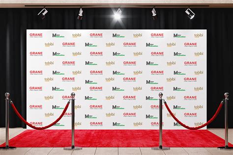 Backdrop Banner With Red Carpet Mockup Graphic By X And R · Creative