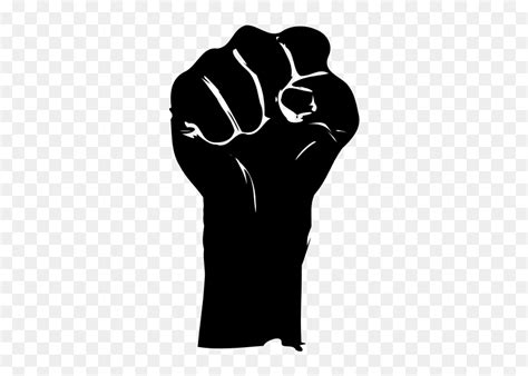 Clenched Fist 1574099311 Silhouette Raised Fist Svg Hd Png Download