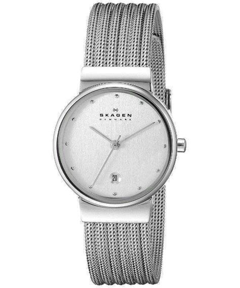 Skagen Silver Tone Mesh Bracelet 355sss1 Womens Watch