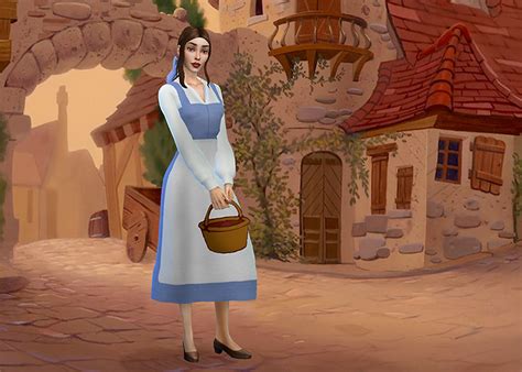 Sims 4 Belle Disney Princess Cc Hair Dresses And More Fandomspot