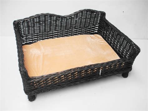 Giant Huge Big Wicker Willow Dog Pet Bed Basket Sofa Couch Bed Padded