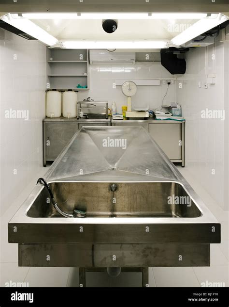 Autopsy Table In A Mortuary Stock Photo Alamy