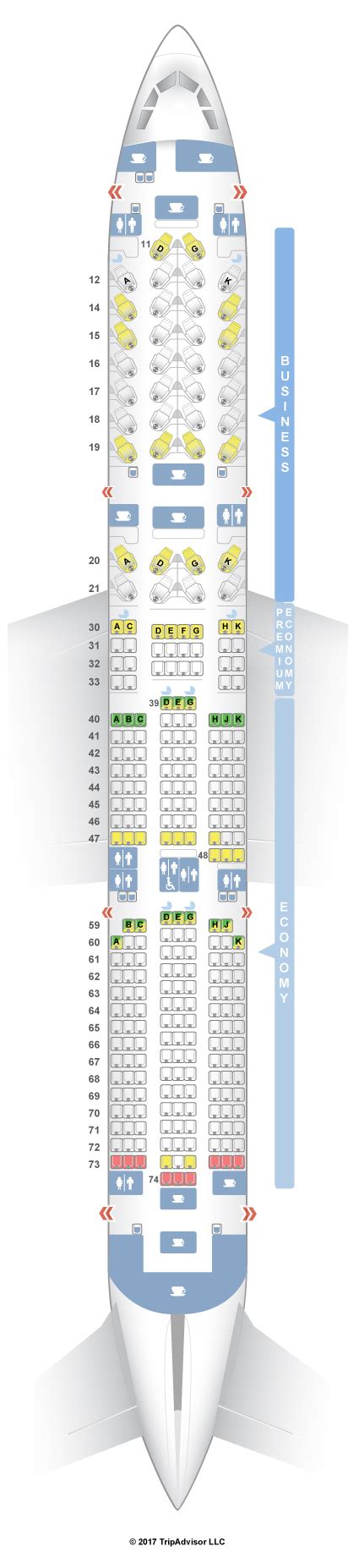 Airbus A350 900 Singapore Airlines Seat Map Airbus A350 900 Seat Map