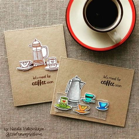 Quick And Easy Cards Using Coffee Love By Altenew Coffee Themed Cards