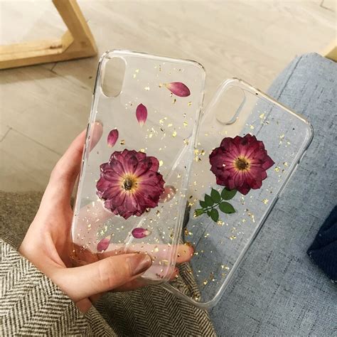 Real Dried Flowers Phone Case Phone Cases For Iphone X Fashion Real
