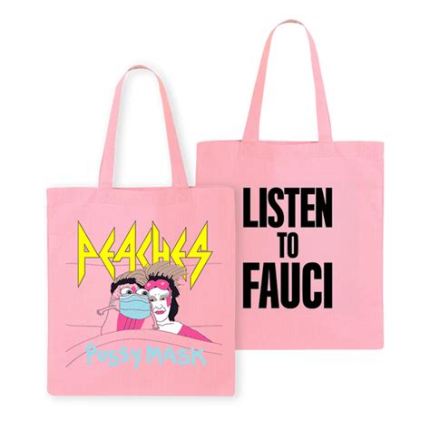 Peaches Pussy Mask Pink Tote Peaches Us Official Merch Superstore